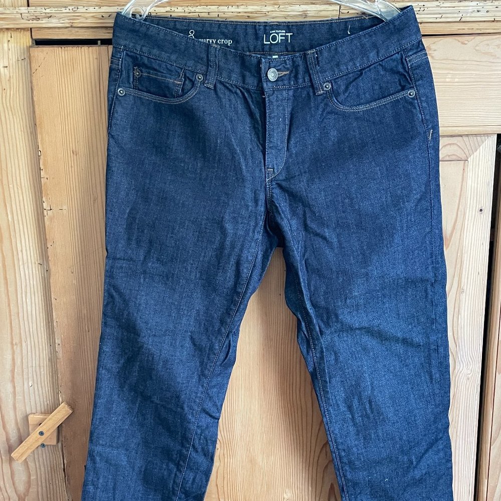 Curvy Crop Denim Jeans, LOFT size 8